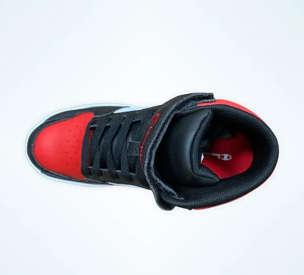 Champion scarpa sneakers da bambino Rebound 2.0 Mid S32265-CHA-KK001 nero-bianco-rosso