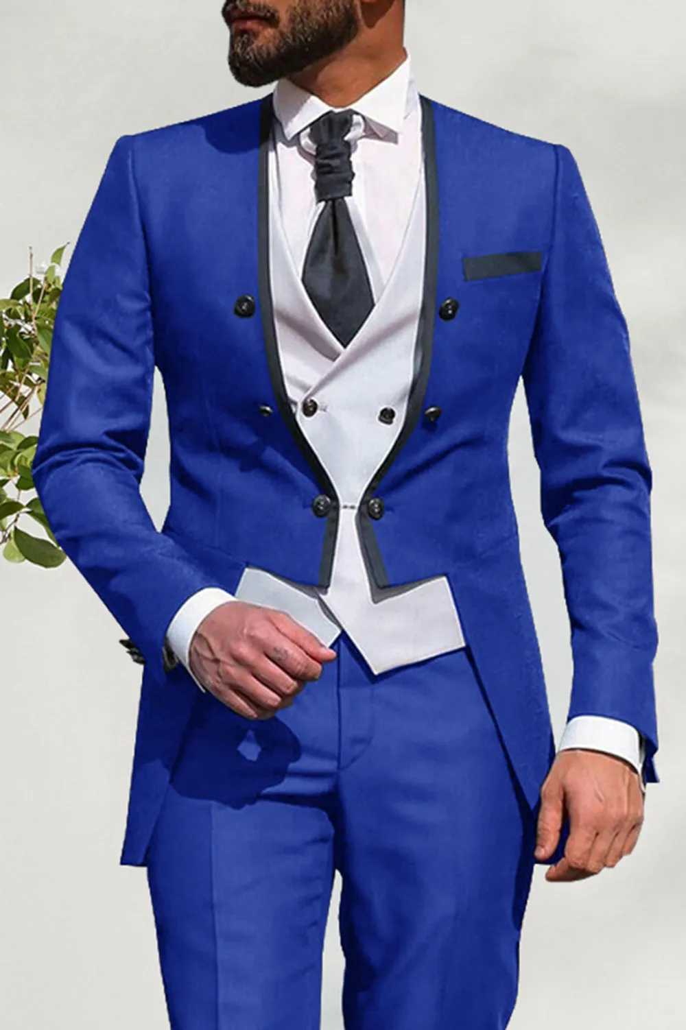 Classyby Elegant Wedding Party Suit For Men,Solid Slim Fit 3 Pieces Set Groom Groomsmen Tuxedos, 2021 Custom Terno Masculino CB10303