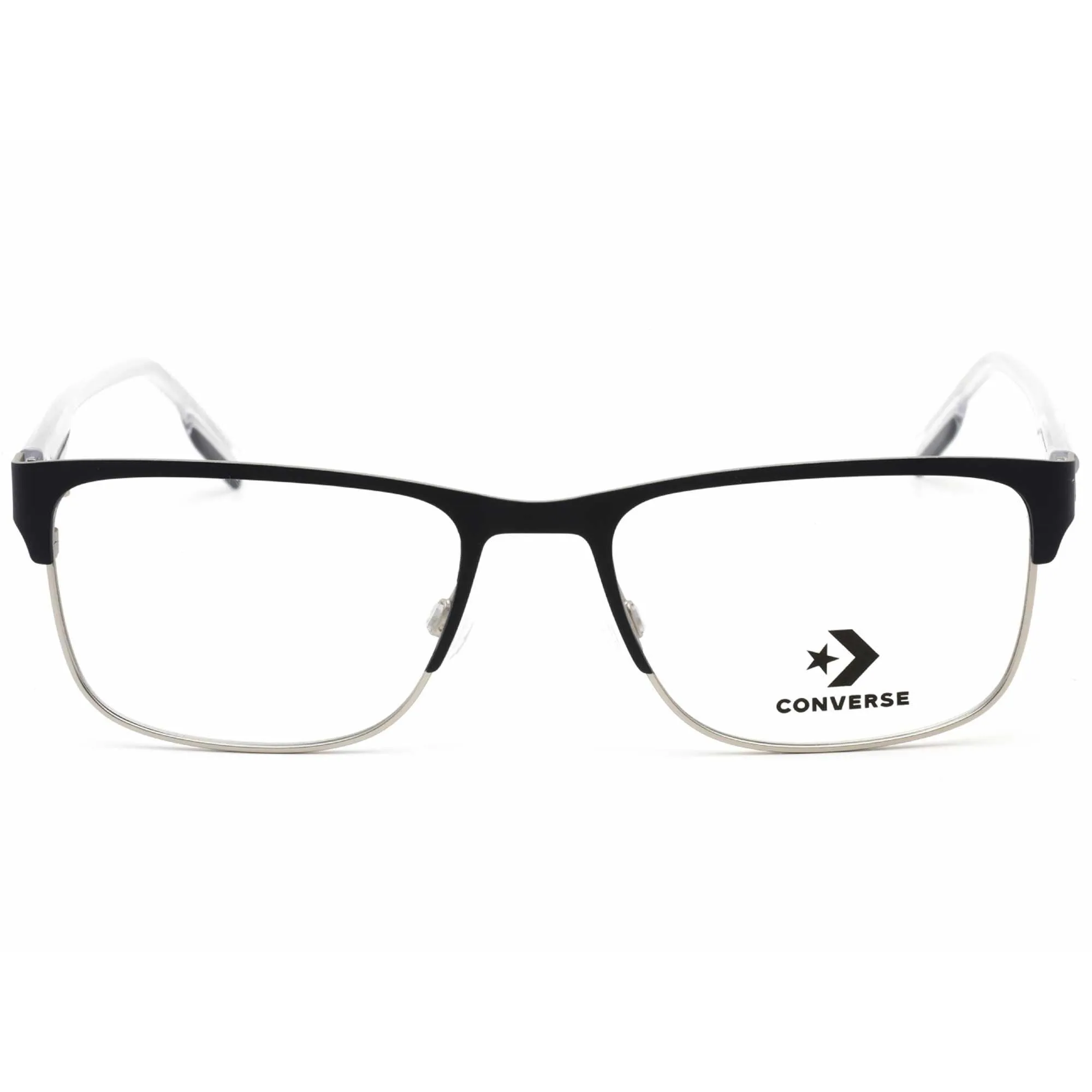 Converse Men's Eyeglasses - Matte Obsidian Metal Frame Clear Demo Lens | CV3000 411