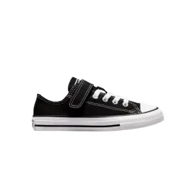 Converse scarpa sneaker da ragazzi con laccio elastico e velcro Chuck Taylor All Star 372881C nero bianco