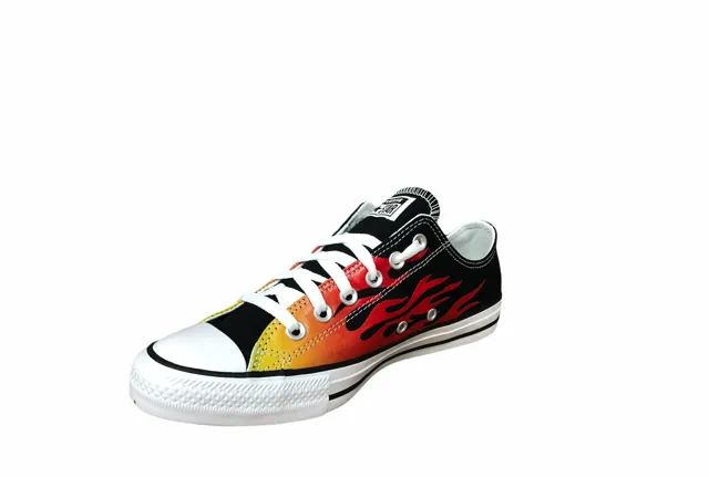 Converse scarpa sneakers da adulto Ctas OX 166259C fiamme arancio-rosso-nero