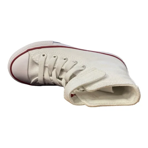 Converse scarpa sneakers da bambini con laccio elastico Chuck Taylor All Star 372884C bianco