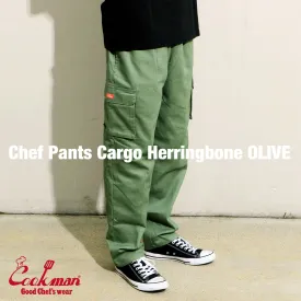 Cookman Chef Pants Cargo - Herringbone : Olive