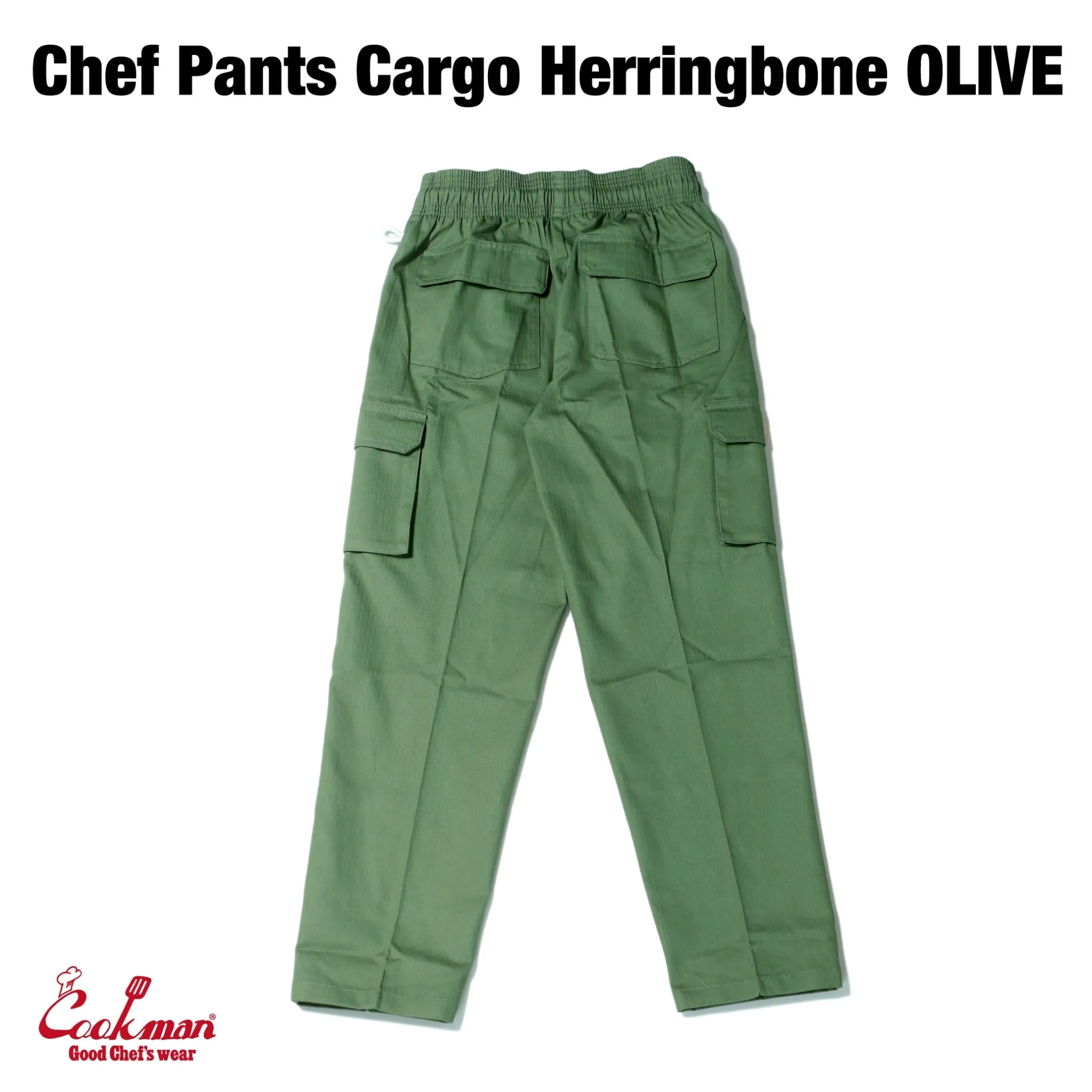 Cookman Chef Pants Cargo - Herringbone : Olive