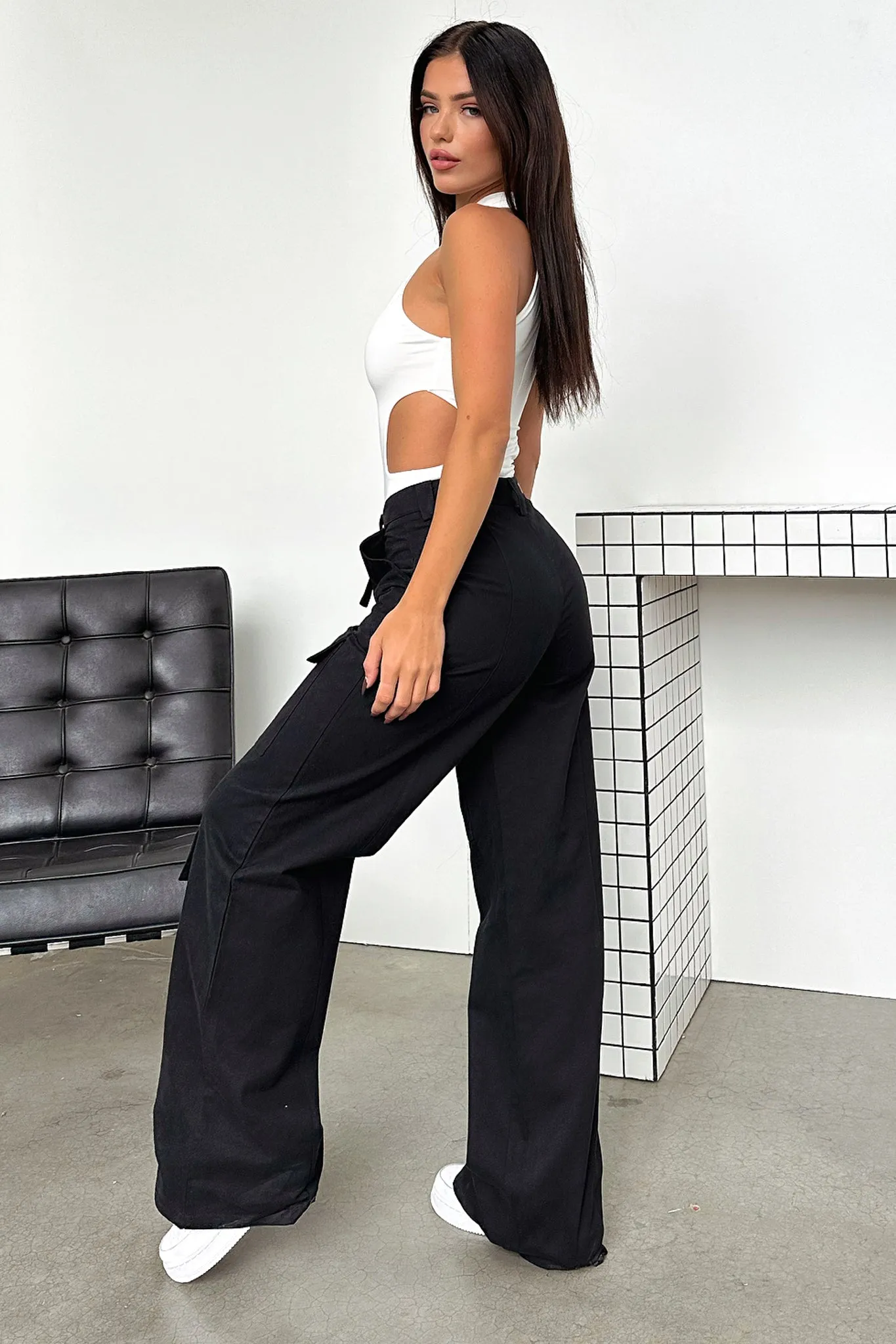 Darla Cargo Pants -  Black