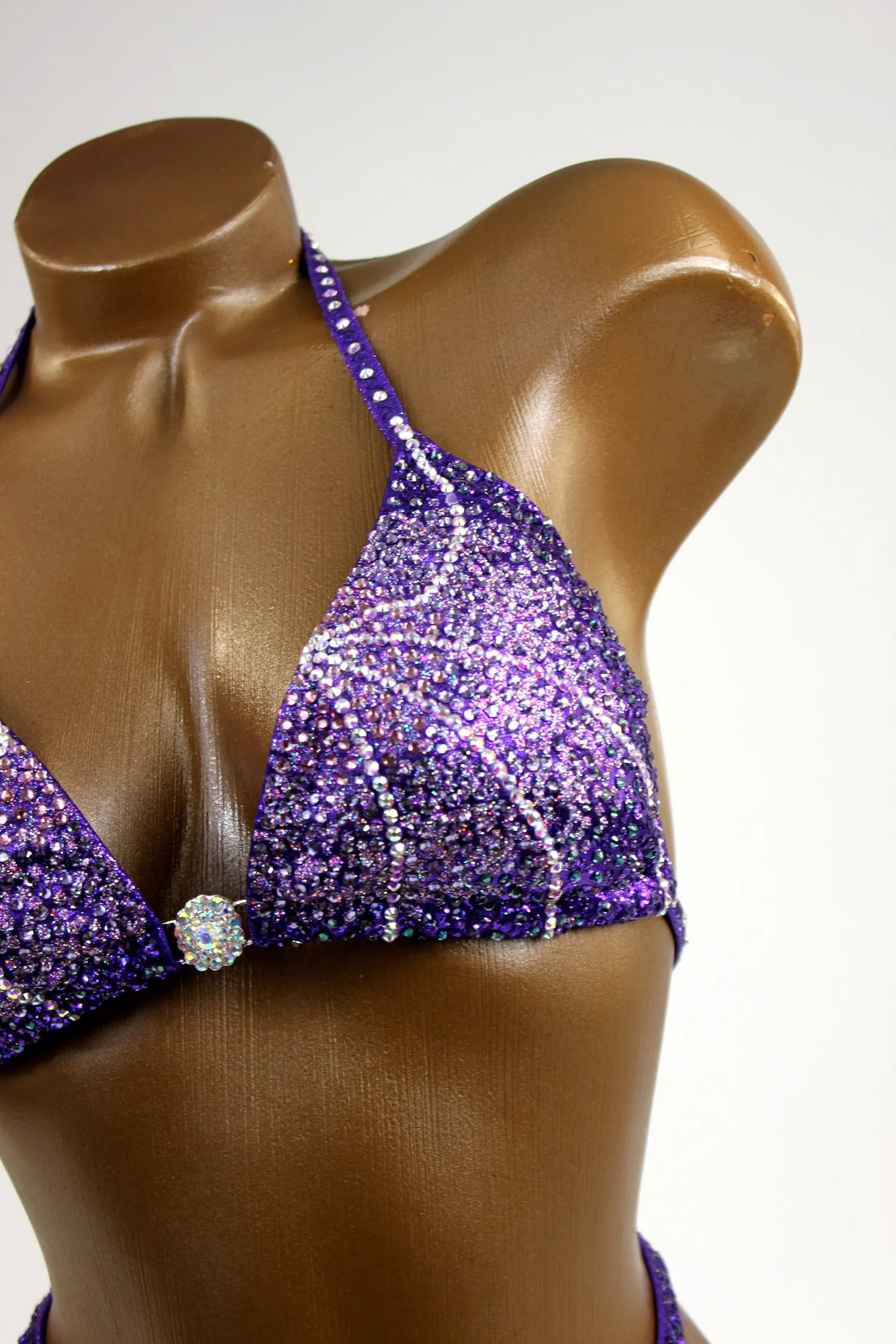 Deep Purple Gradient AB Figure Competition Suit