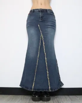 Denim Maxi Skirt (Small) 