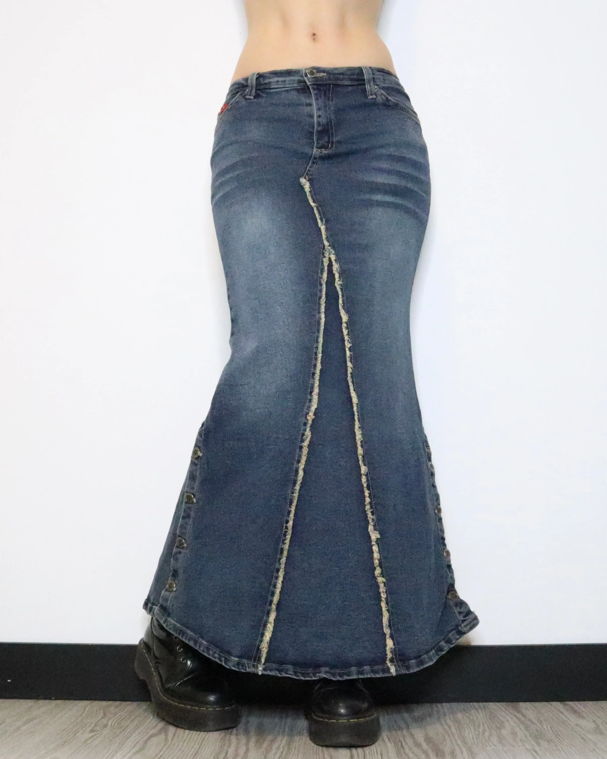 Denim Maxi Skirt (Small) 