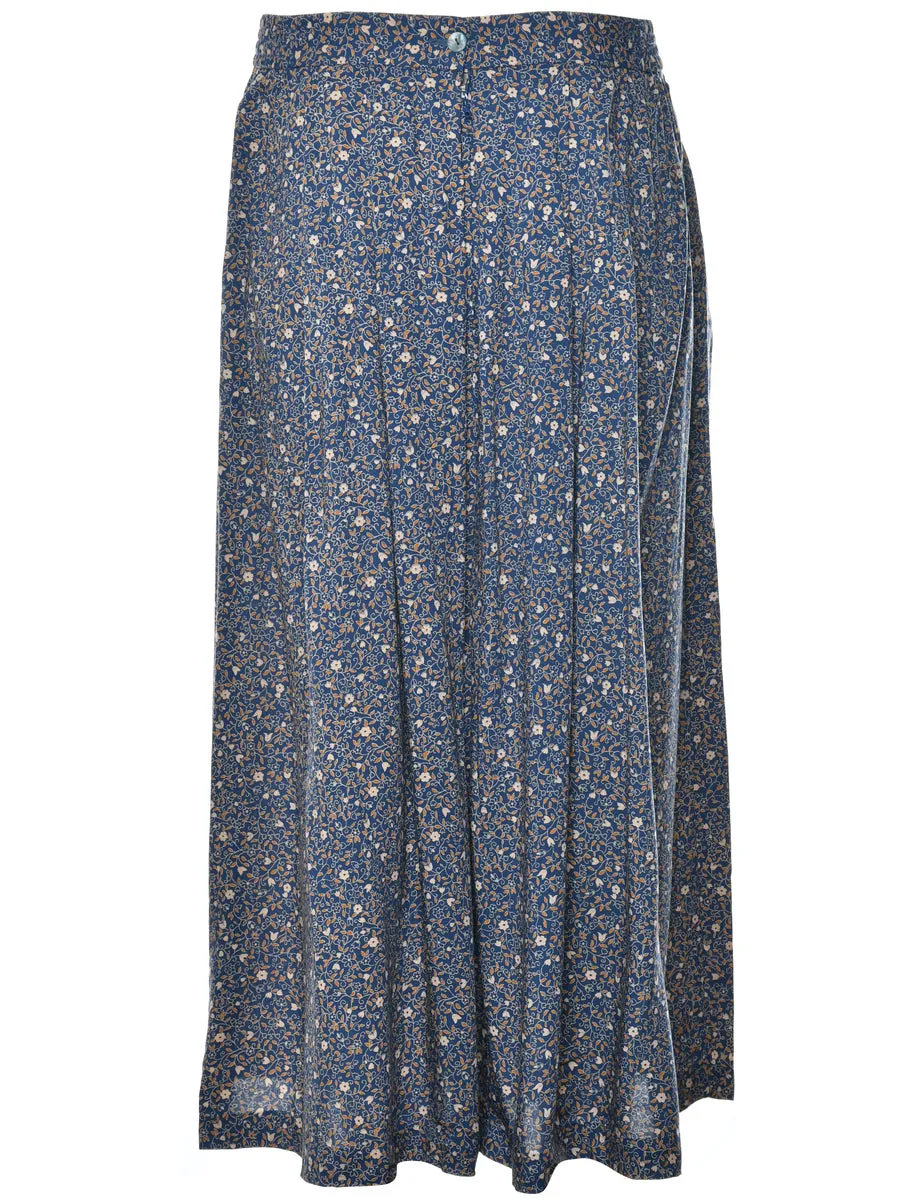 Ditzy Floral Print Maxi Skirt - M