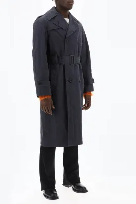 double-breasted trench coat in cotton