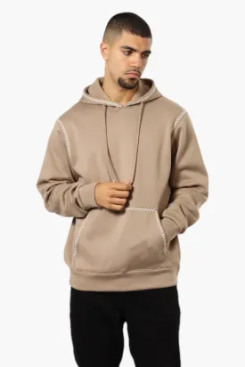 Essentials By Drill Clothing Stitch Detail Hoodie - Beige