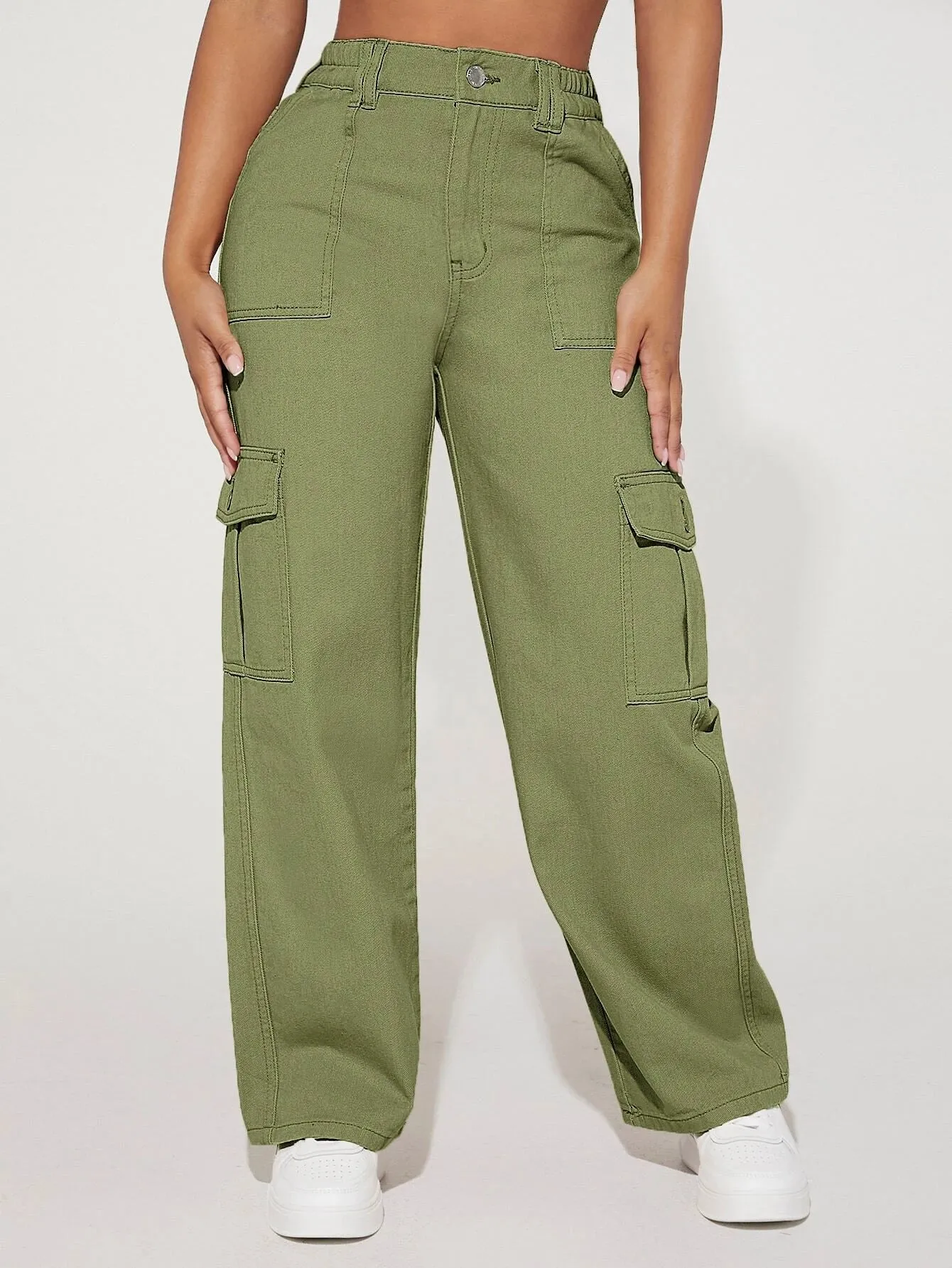 Flap Pocket Cargo Jeans