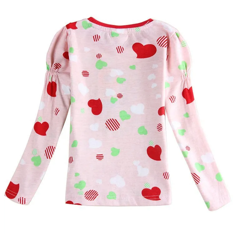 Floral Girl Shirt Nova new Girls t-shirts Spring/Autumn Long Sleeve T Shirt for Children Girl