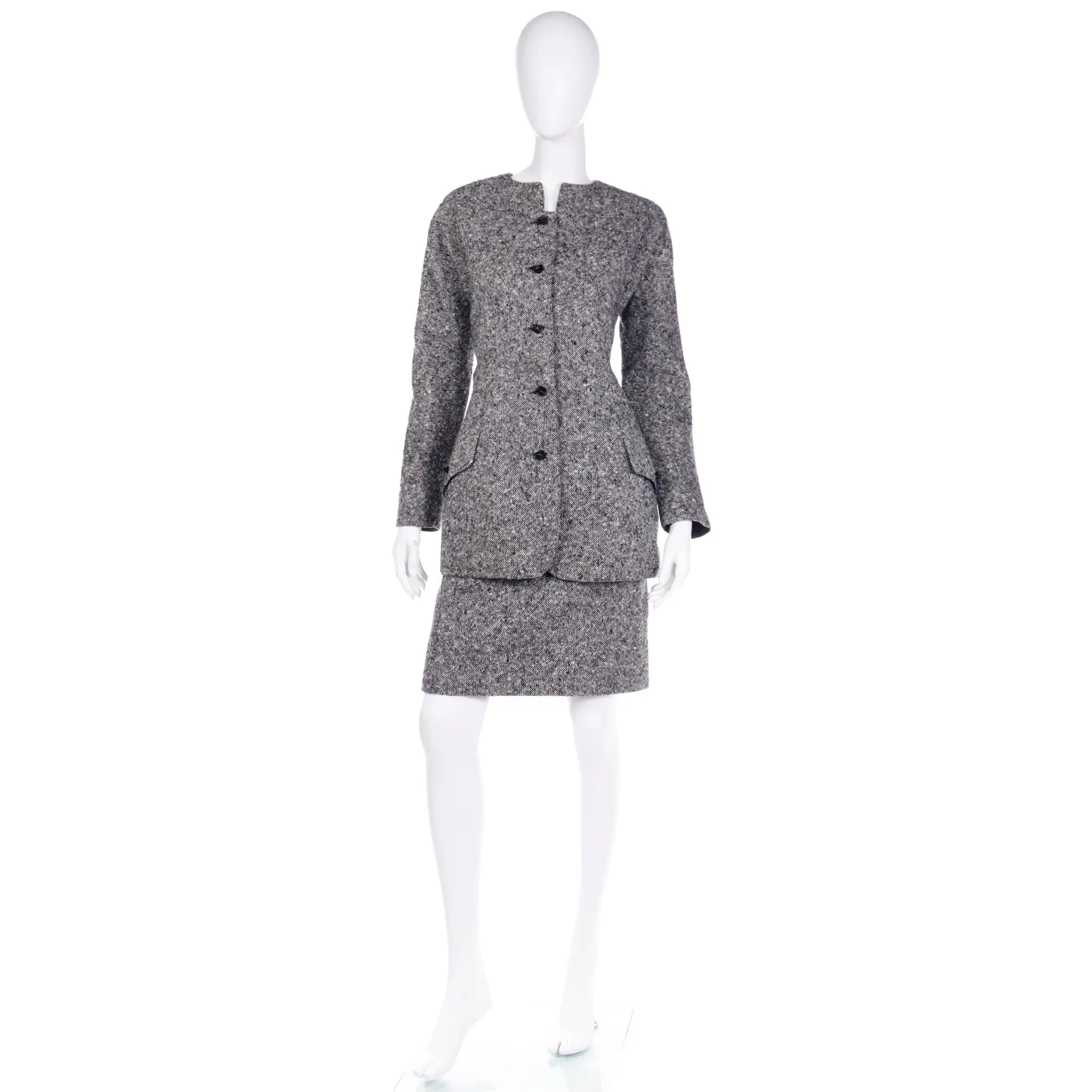 Geoffrey Beene Vintage Tweed Jacket and Skirt Suit