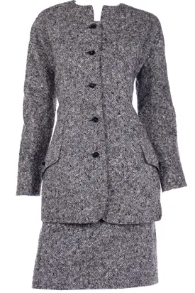 Geoffrey Beene Vintage Tweed Jacket and Skirt Suit