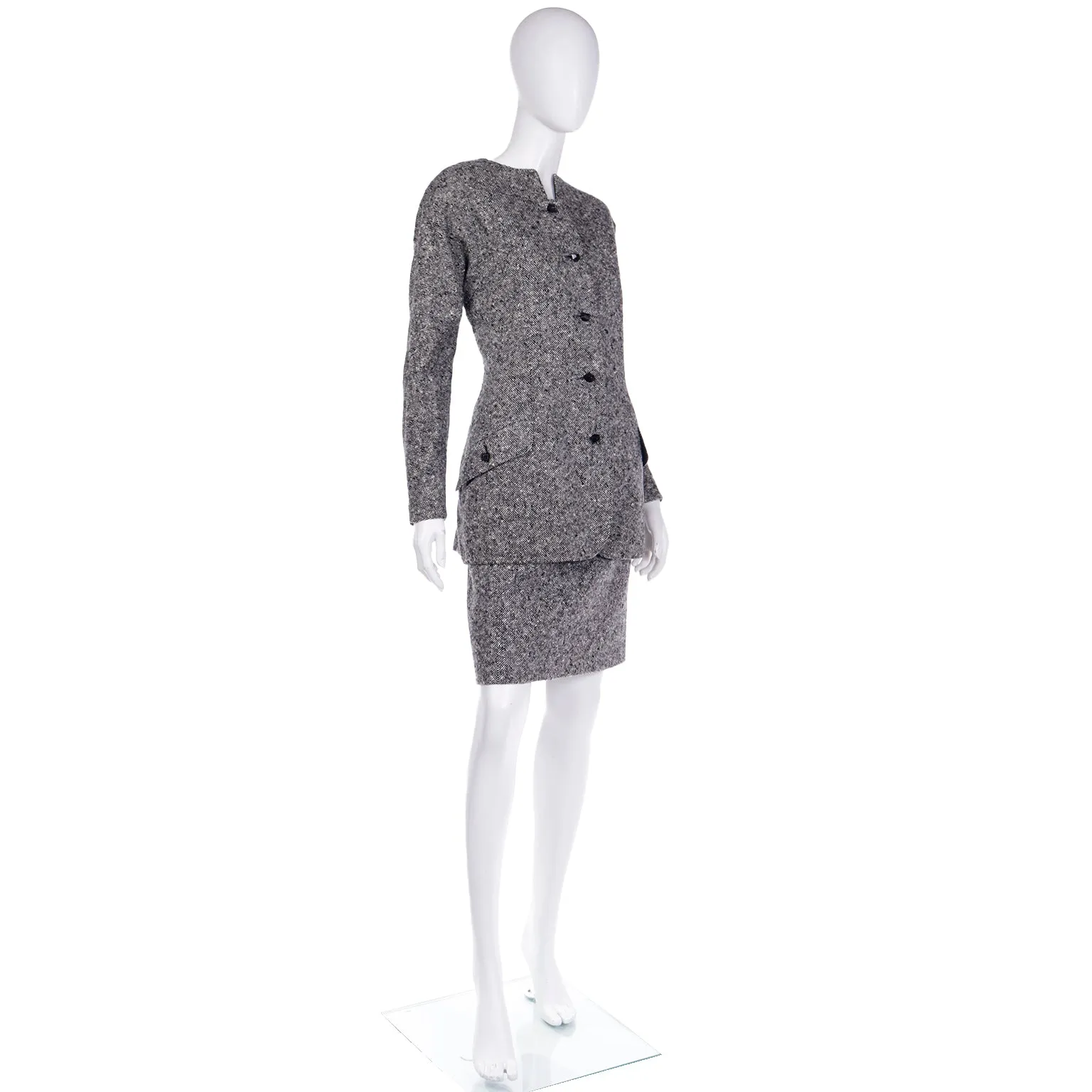 Geoffrey Beene Vintage Tweed Jacket and Skirt Suit