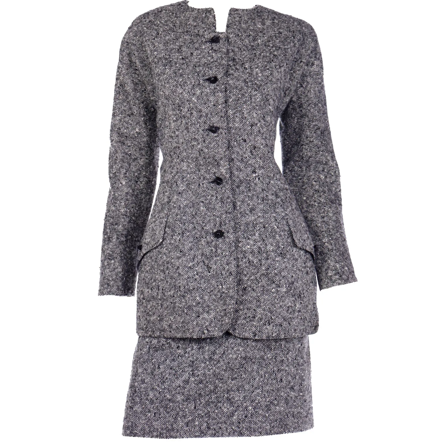 Geoffrey Beene Vintage Tweed Jacket and Skirt Suit