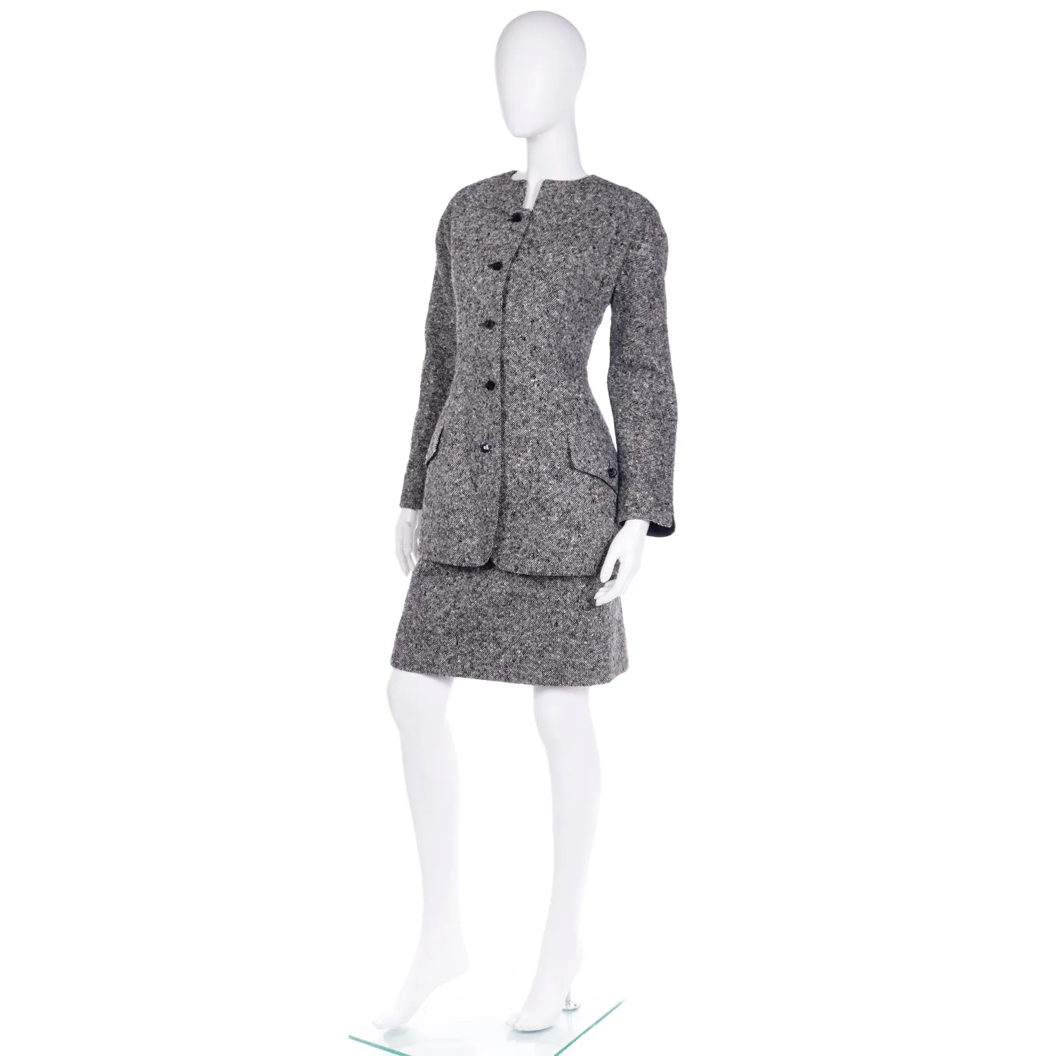 Geoffrey Beene Vintage Tweed Jacket and Skirt Suit