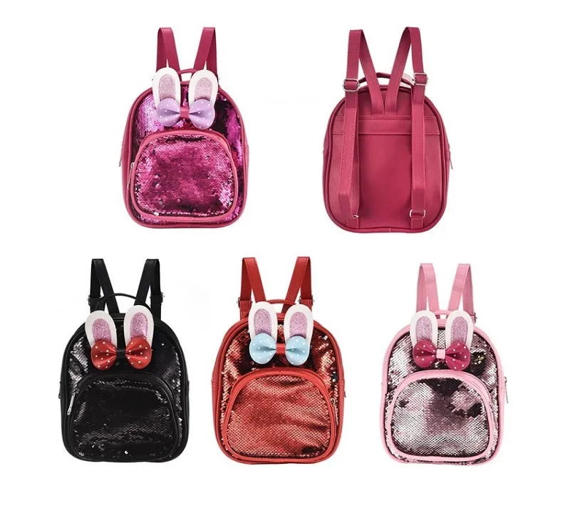 Girls Rabbit Sequins Backpacks Wholesale