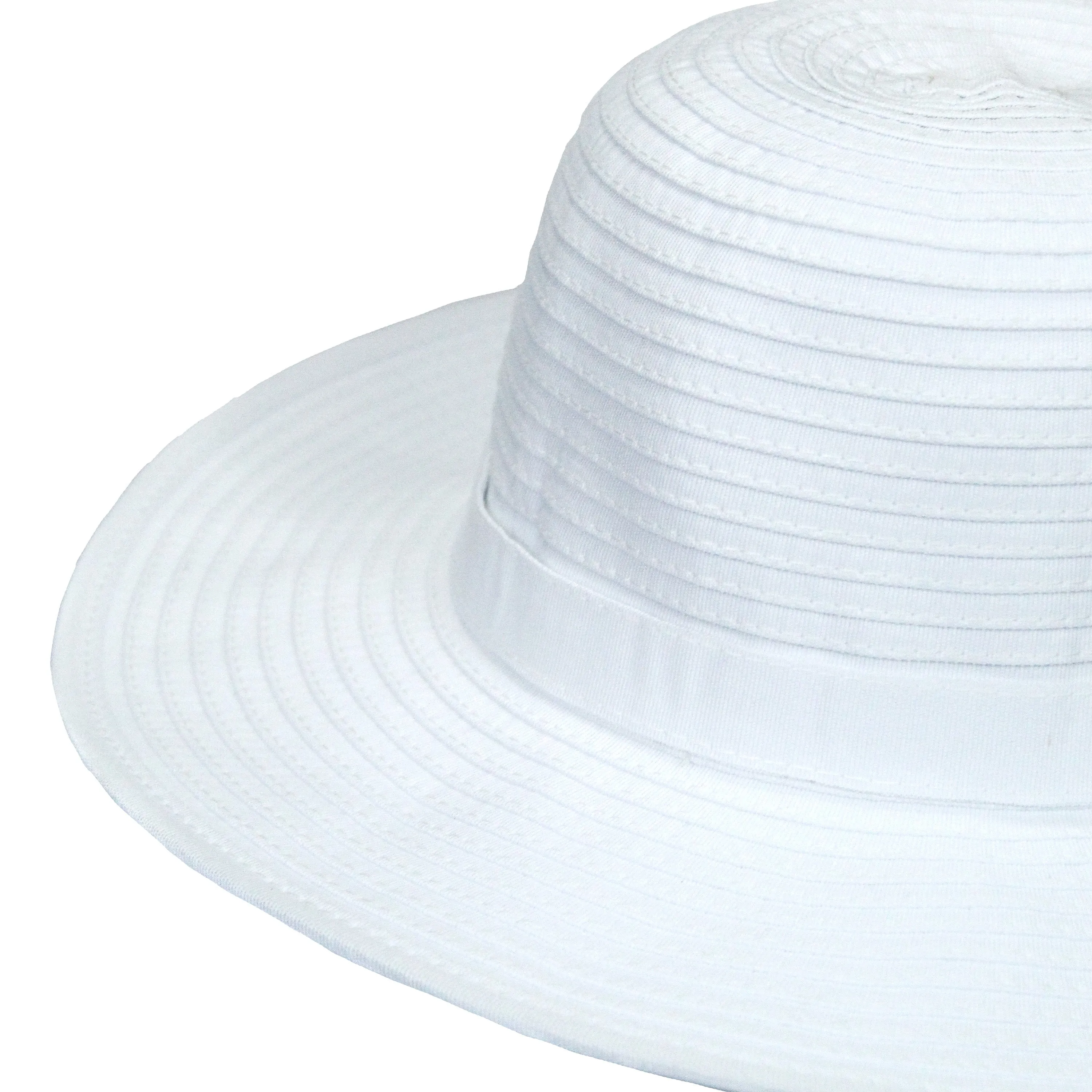 Girls Wide Brim Sun Hat - White