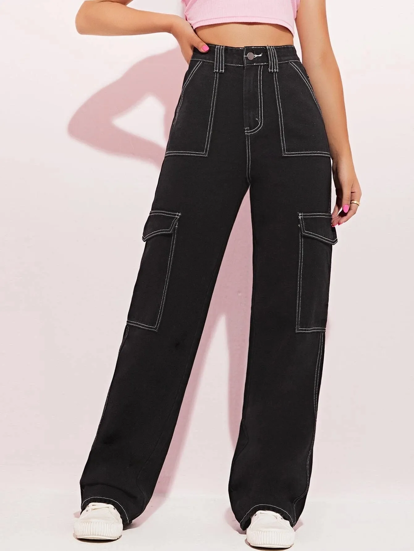 High Rise Side Pocket Jean