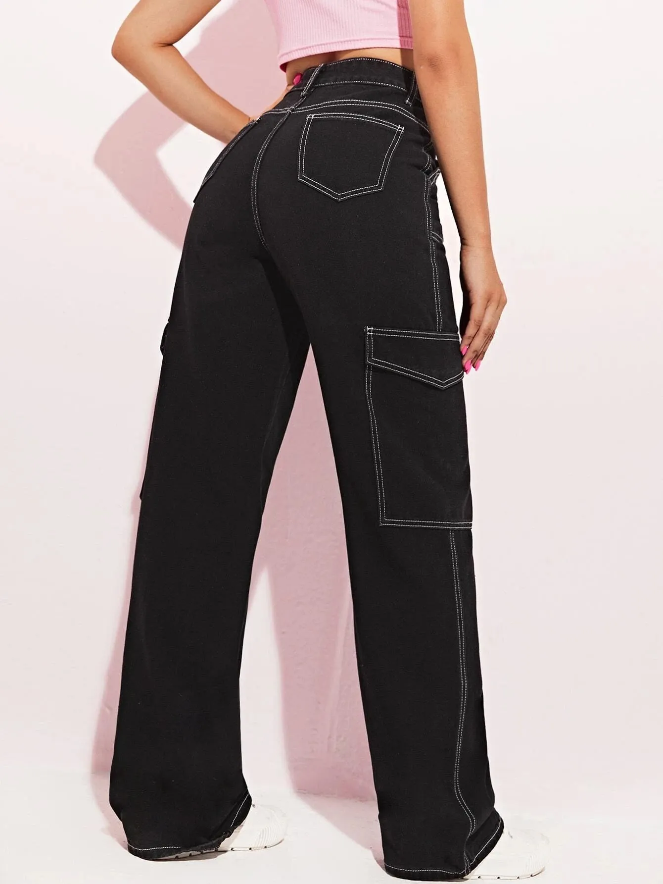 High Rise Side Pocket Jean