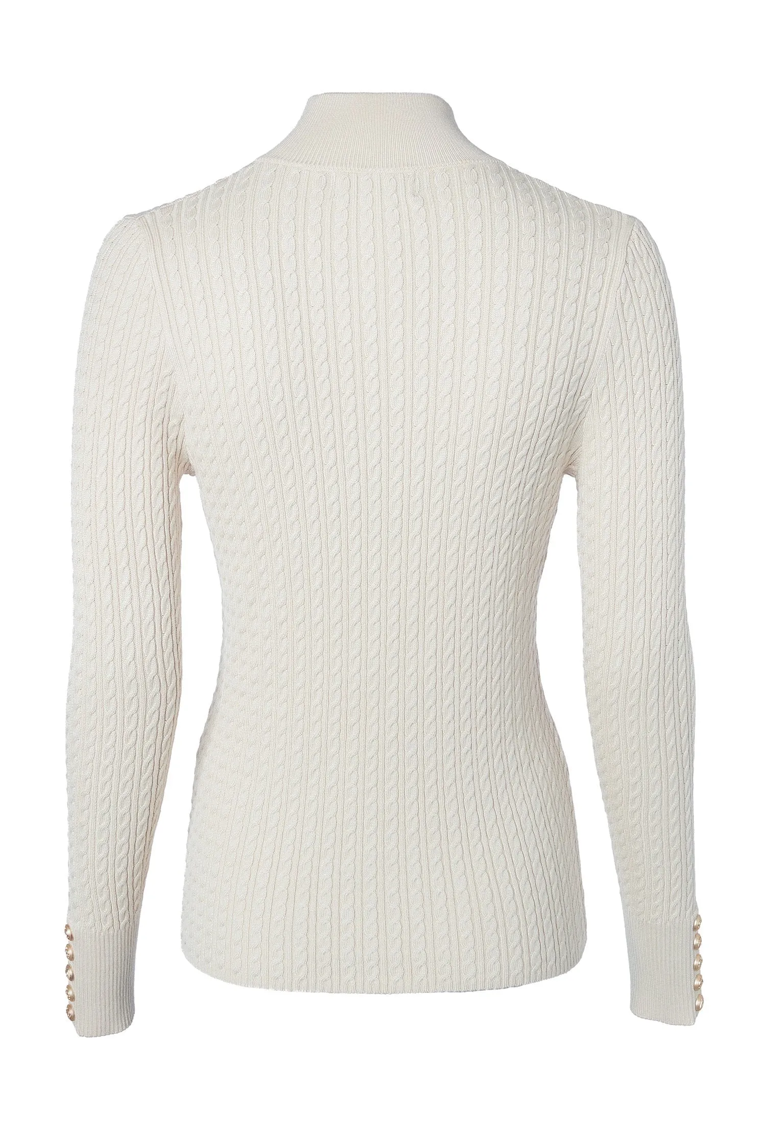 Holland Cooper Ava Half Zip Knit Ladies Knitwear in Almond