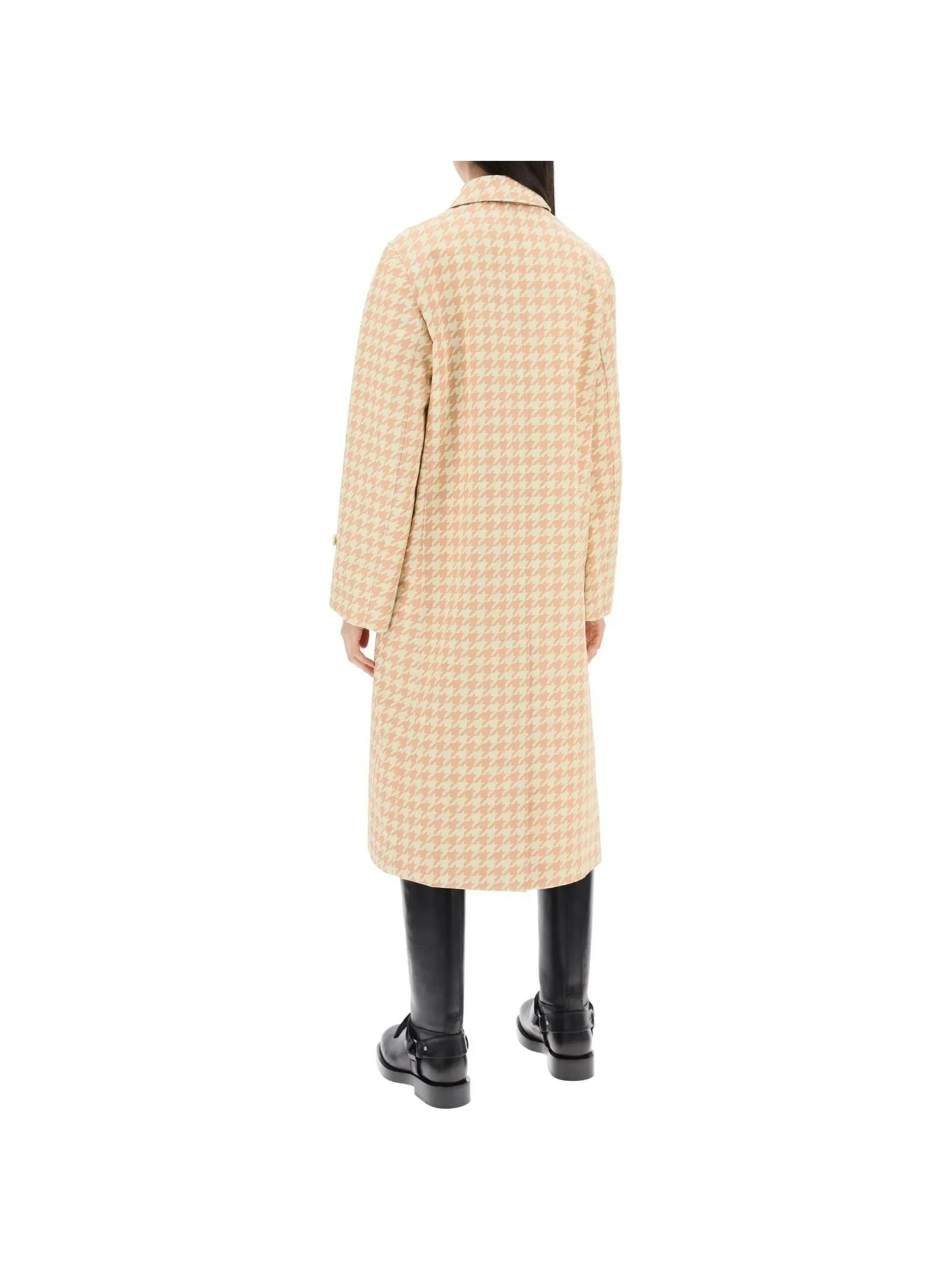 Houndstooth Long Coat