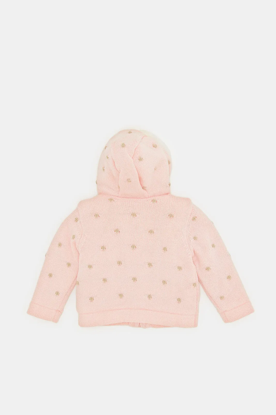 Infant Girls Pink Hooded Cardigan