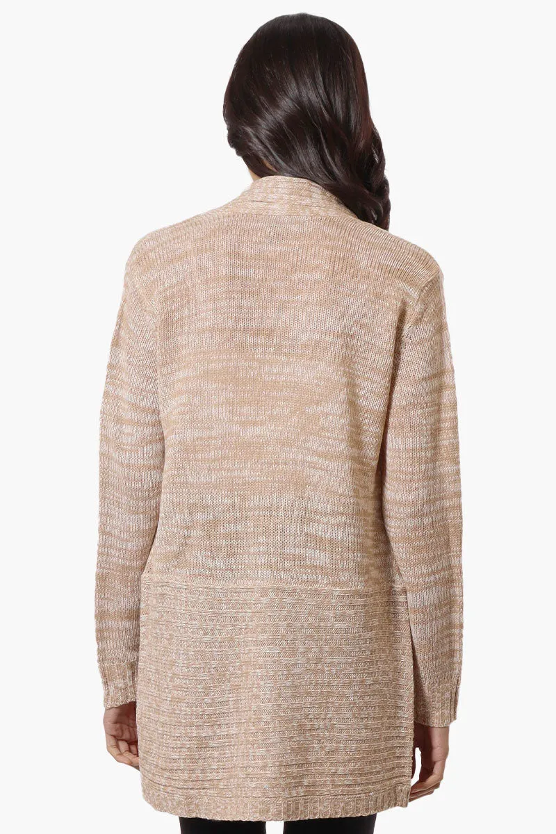 International INC Company Knit Open Wrap Cardigan - Beige