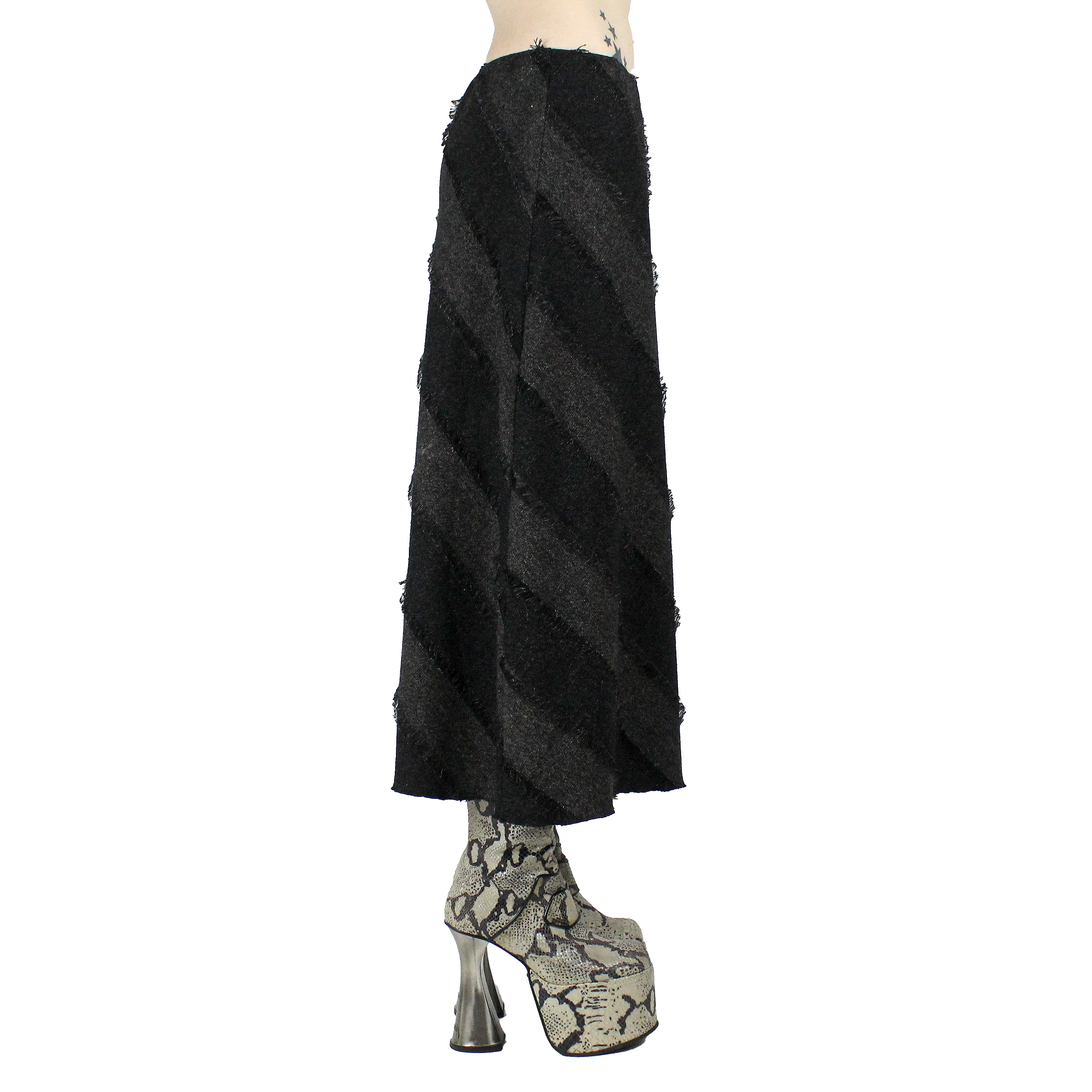 Italian Frayed Maxi Skirt (XS/S)