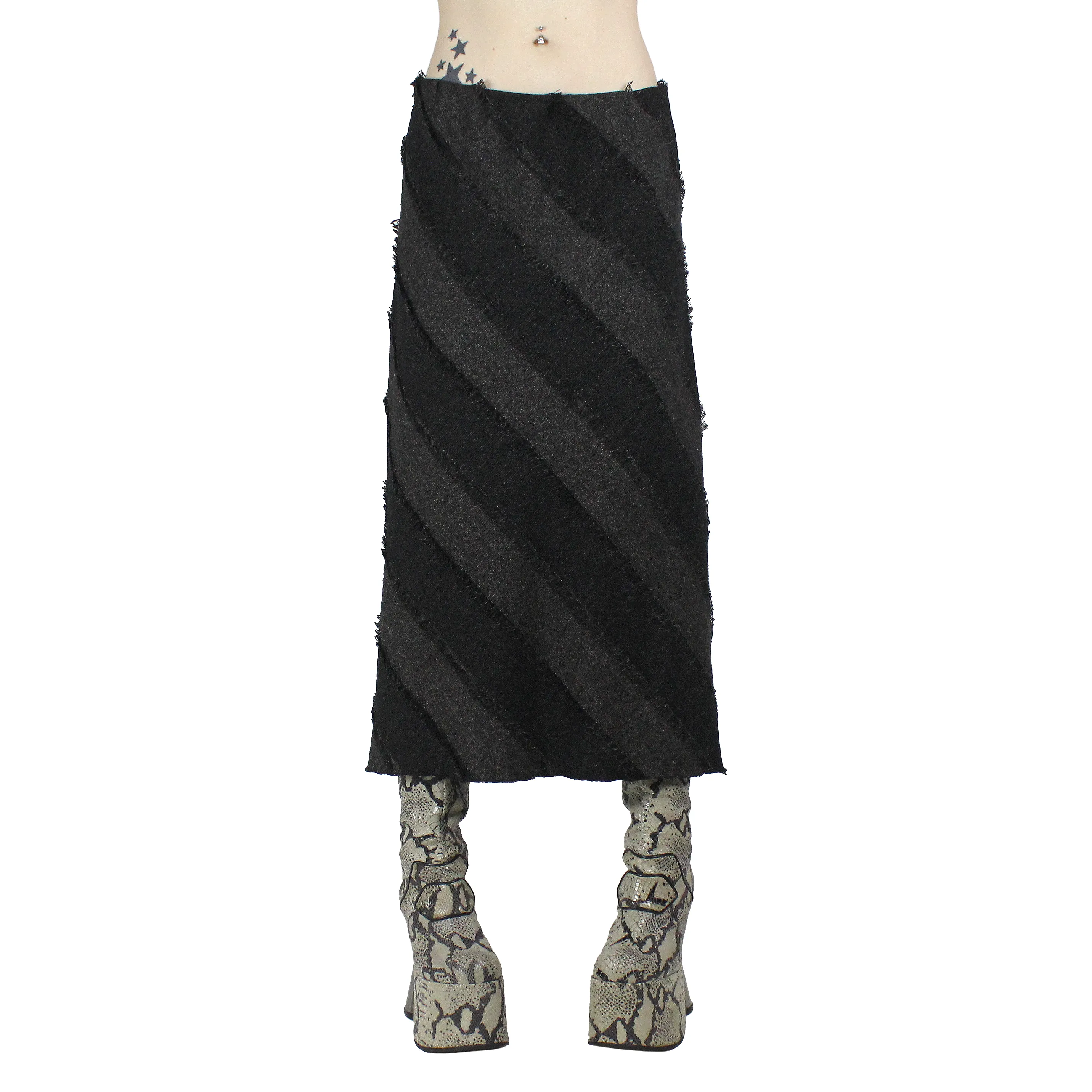 Italian Frayed Maxi Skirt (XS/S)