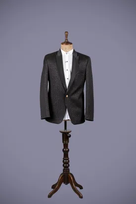 Jacquard Tuxedo with Satin Accents