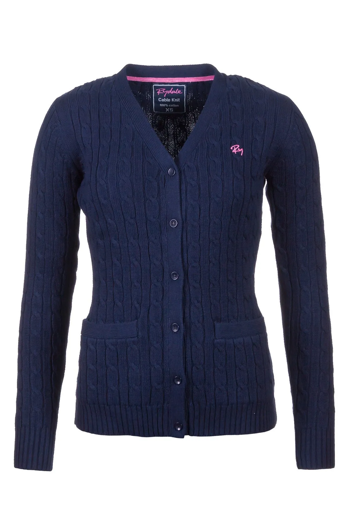 Ladies Cable Knit Cardigan with Pockets