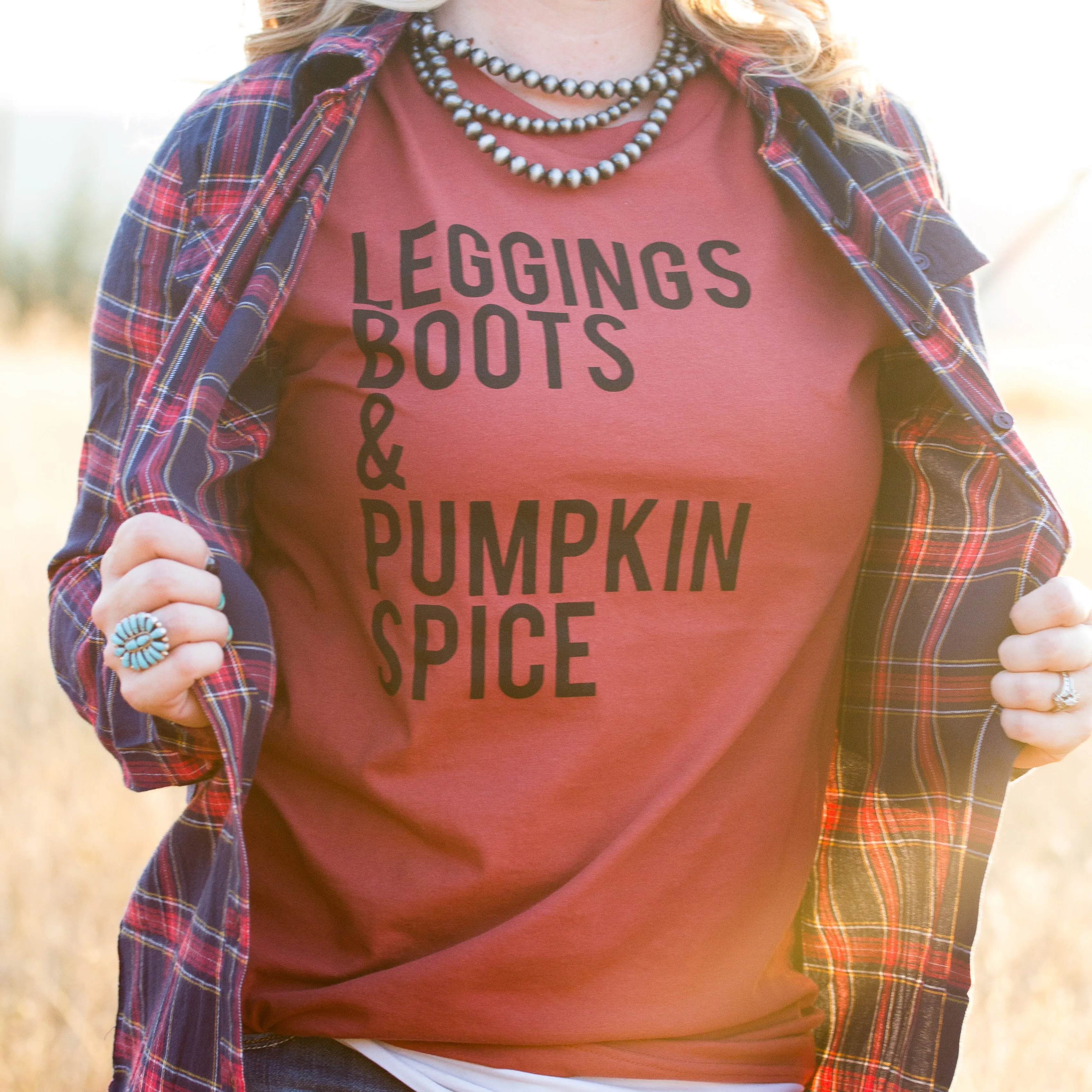 Leggings, Boots & Pumpkin Spice Tee