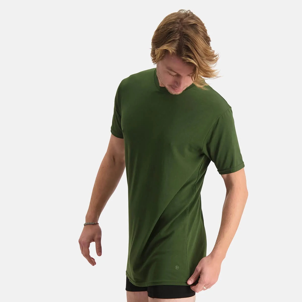 Long Fit T-Shirts Ruben ronde hals (2-pack) - Army