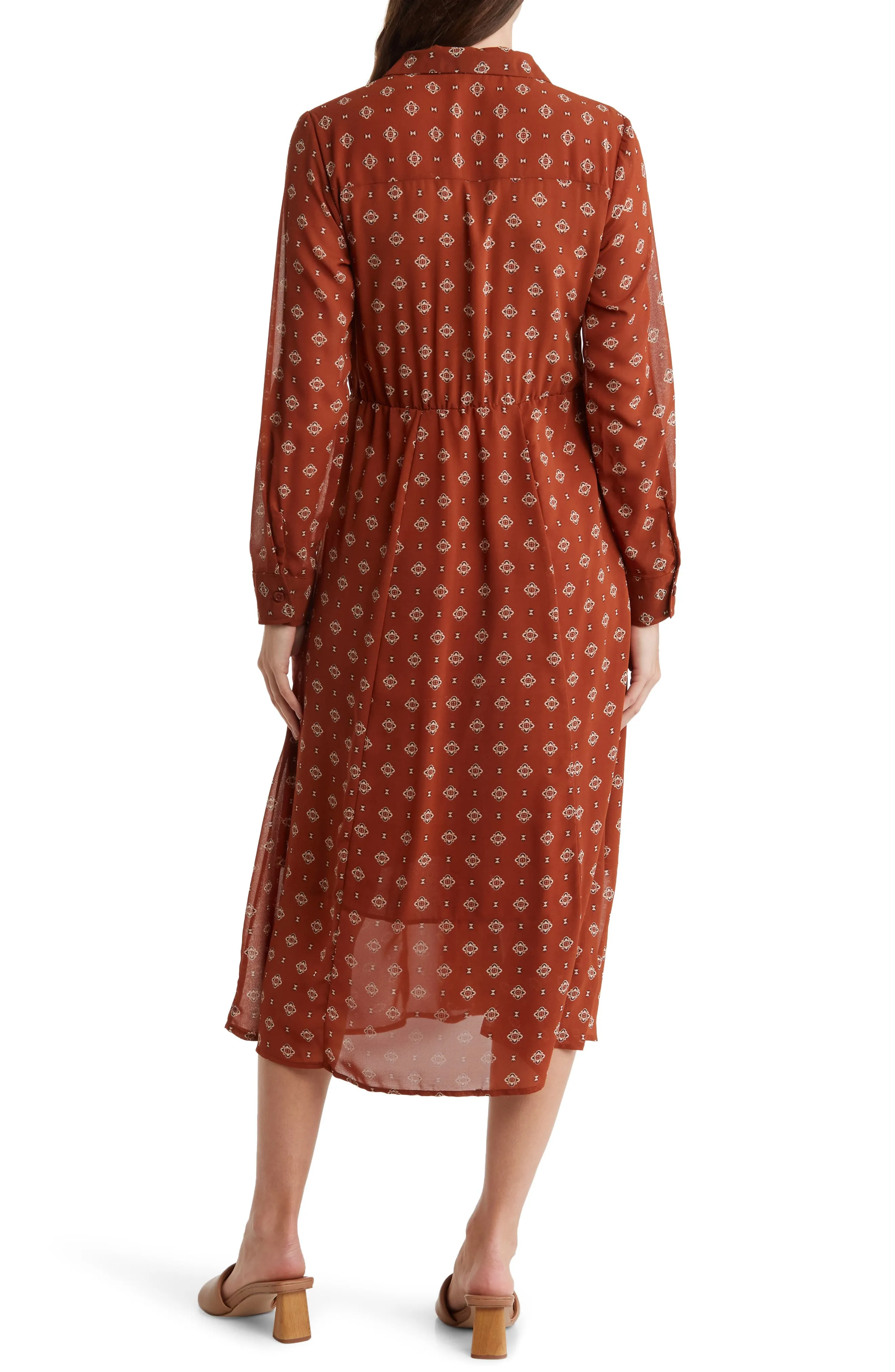 LUCKY BRAND Printed Midi Shirtdress