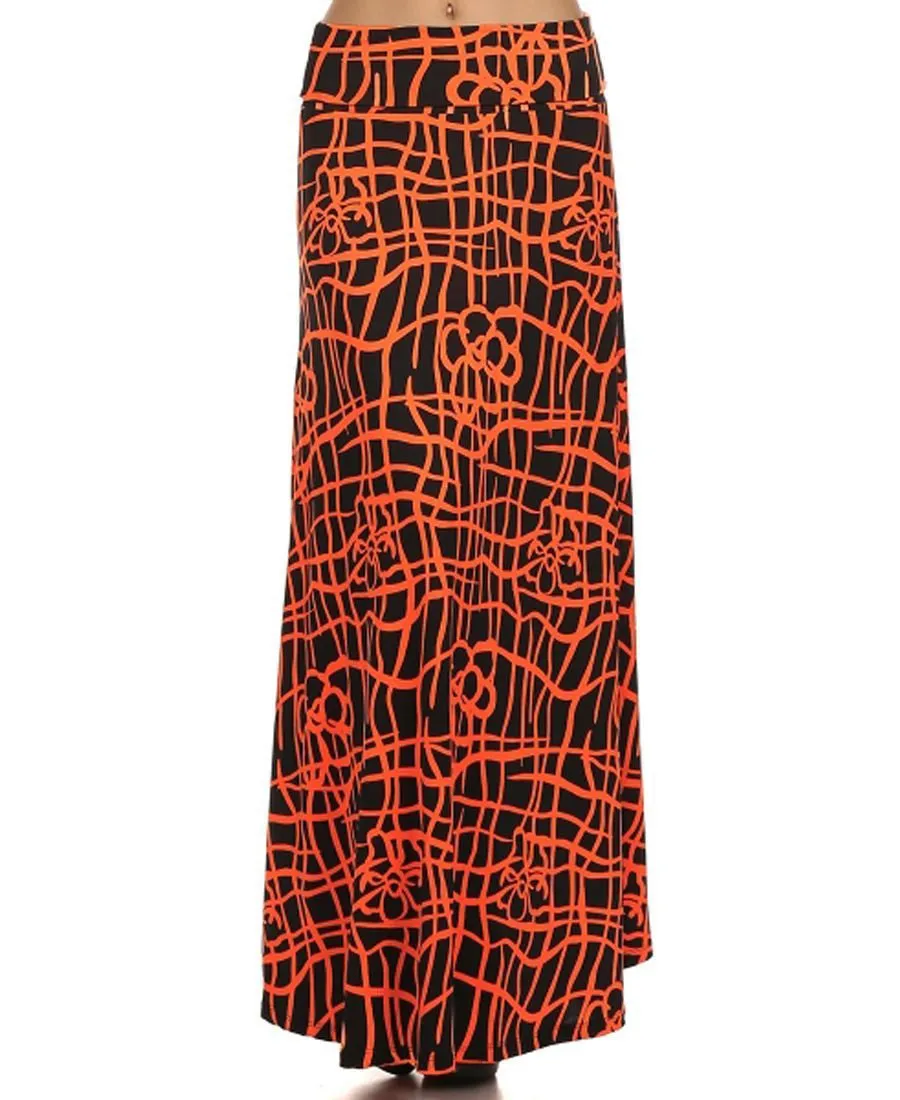 Maxi Skirt Zig Zag Orange