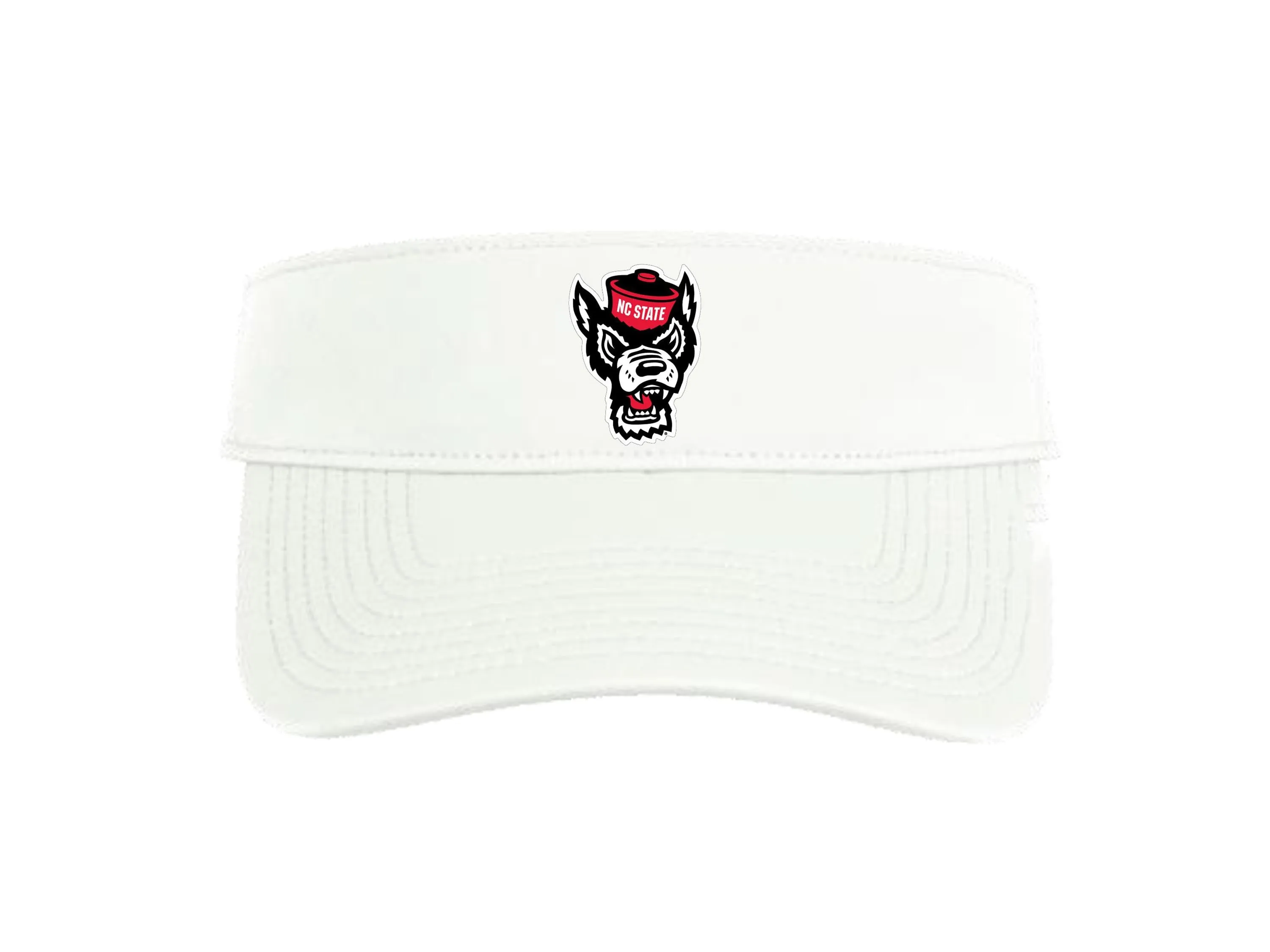 NC State Wolfpack Adidas White Wolfhead Visor