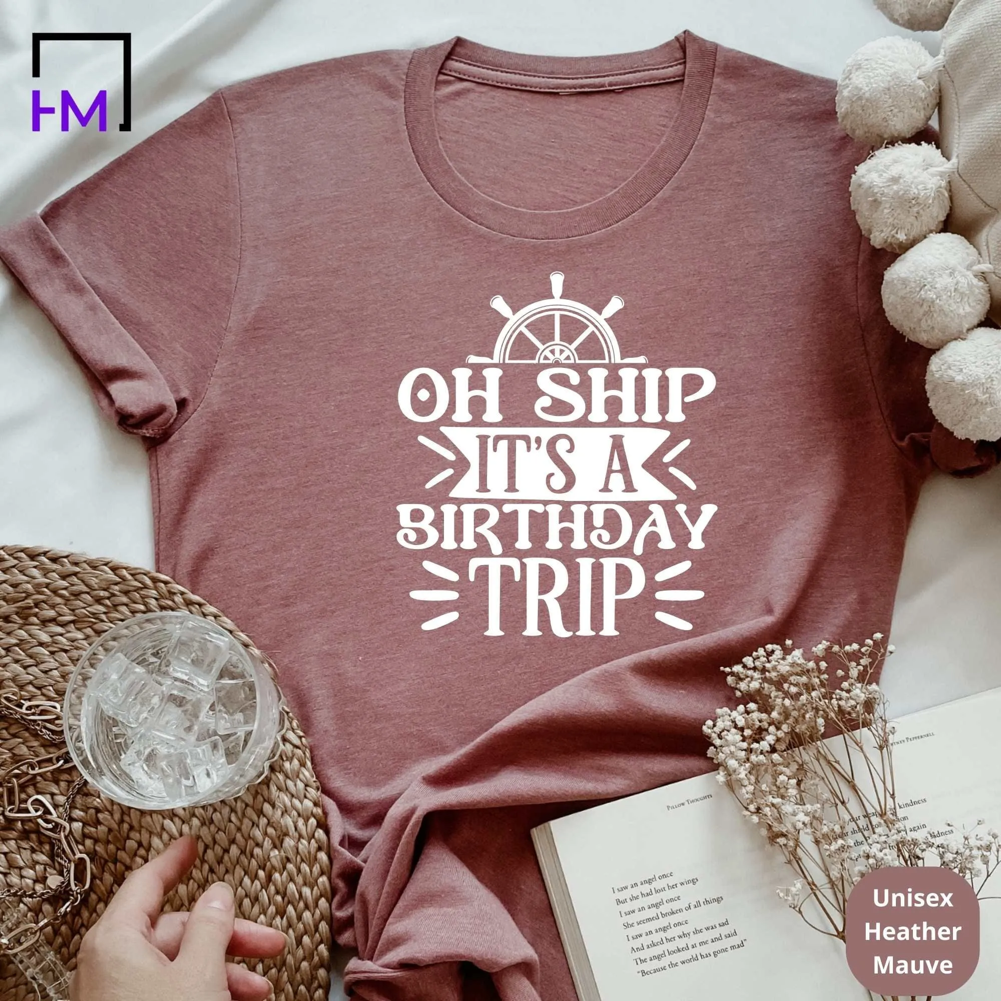 Oh Ship It's a Birthday Trip, Birthday Cruise Shirts for Girls Trip