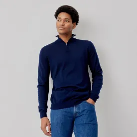 Oliver Sweeney Curragh 1/4 Zip Knitwear in Navy