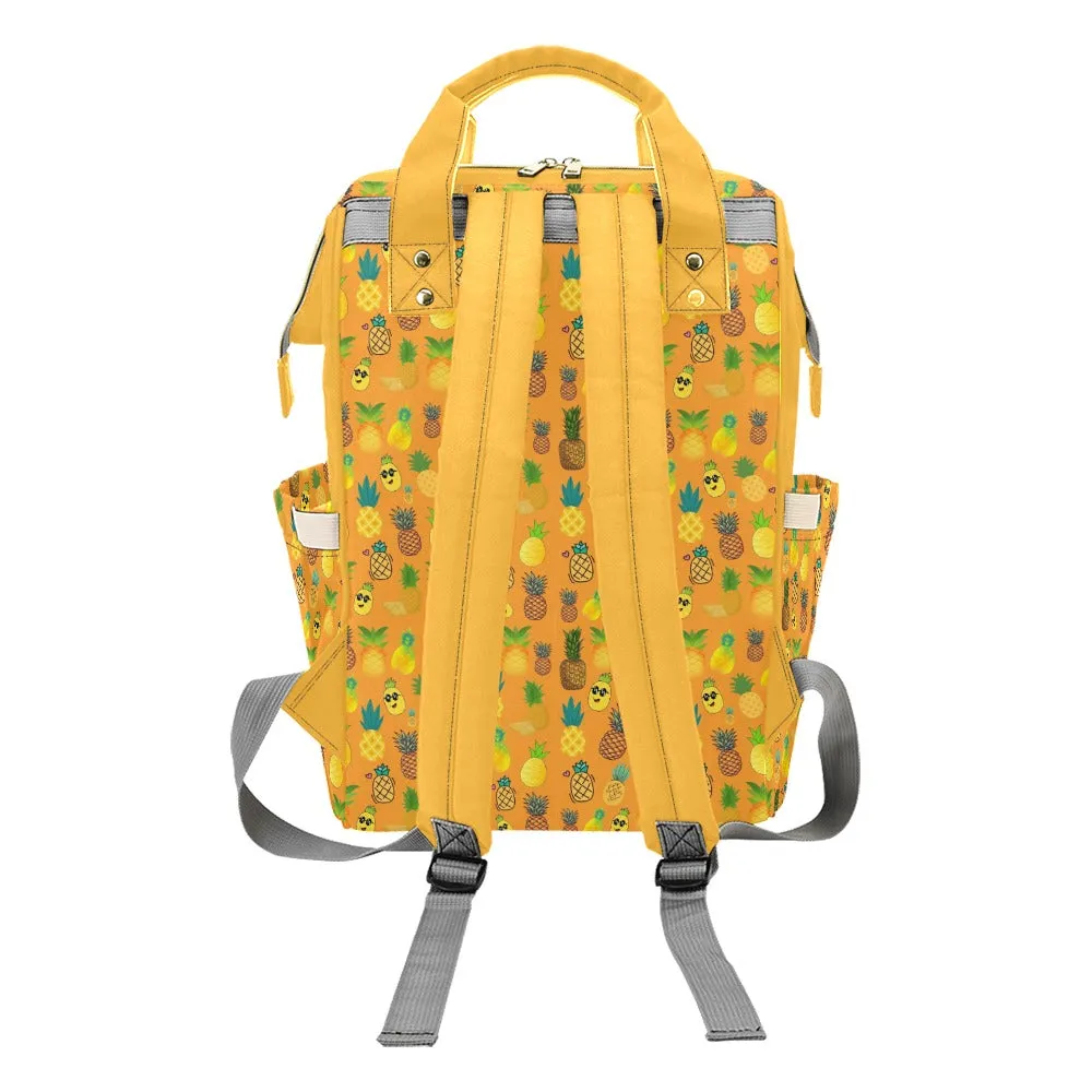 Pineapples Orange Multi-Function Backpack