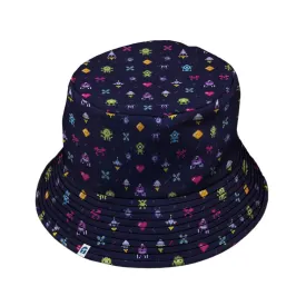 Pixel Art Arcade Video Game Purple Bucket Hat