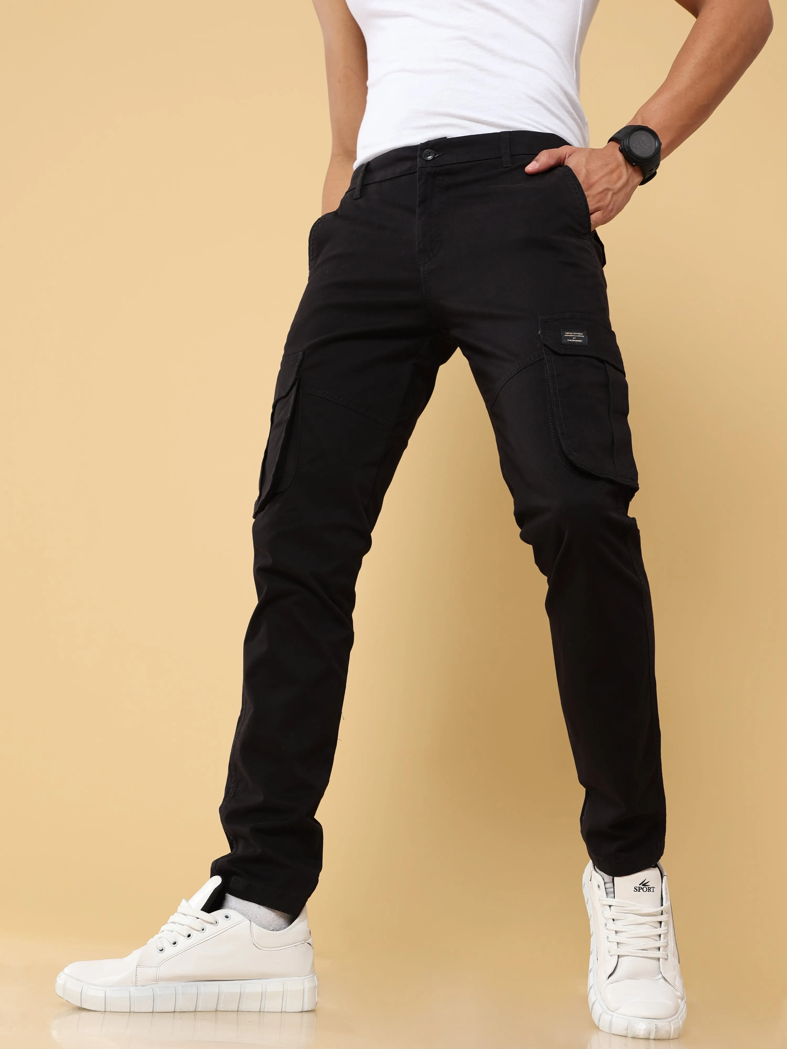 Premium Black Cargo Pant