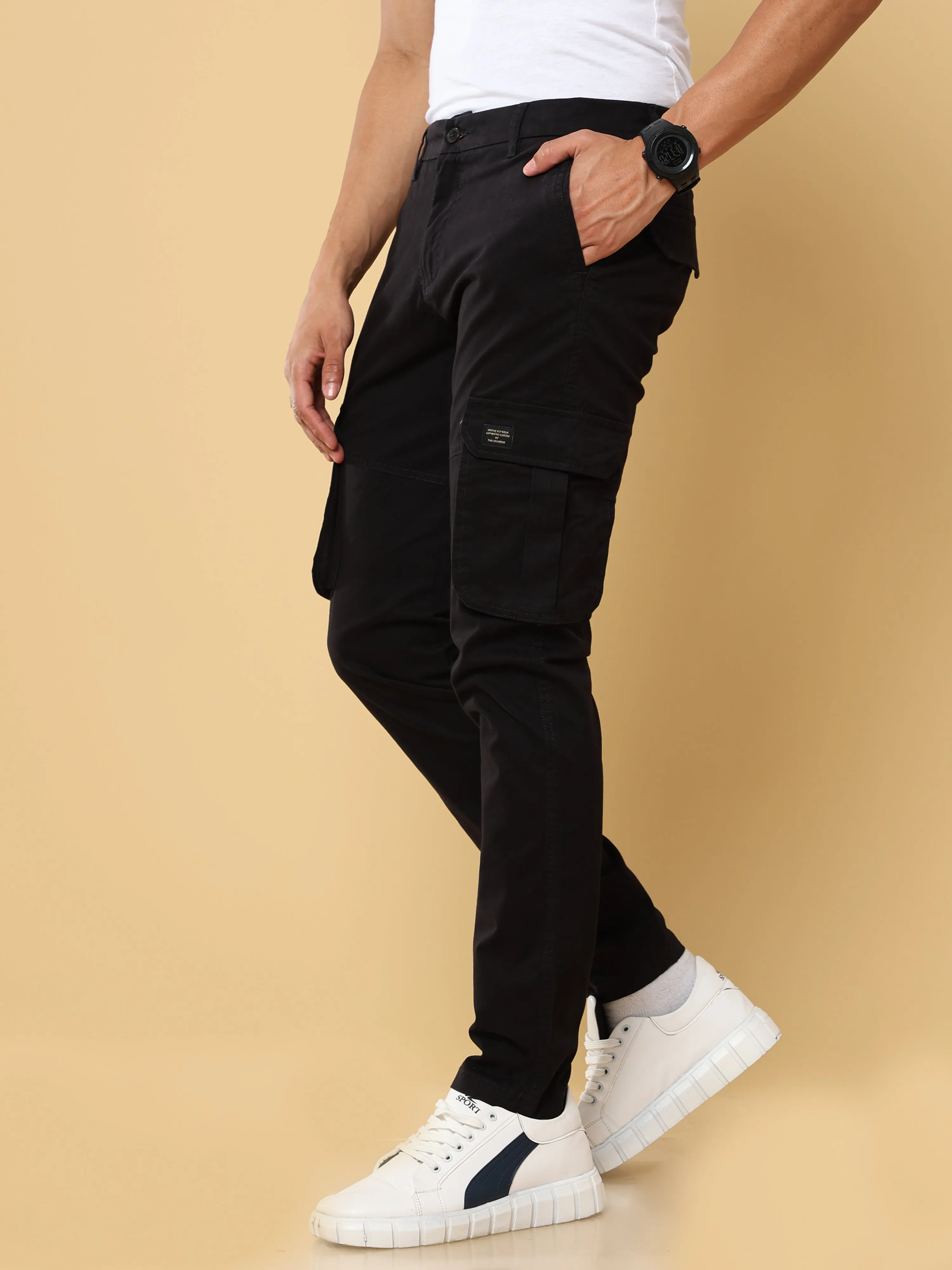 Premium Black Cargo Pant