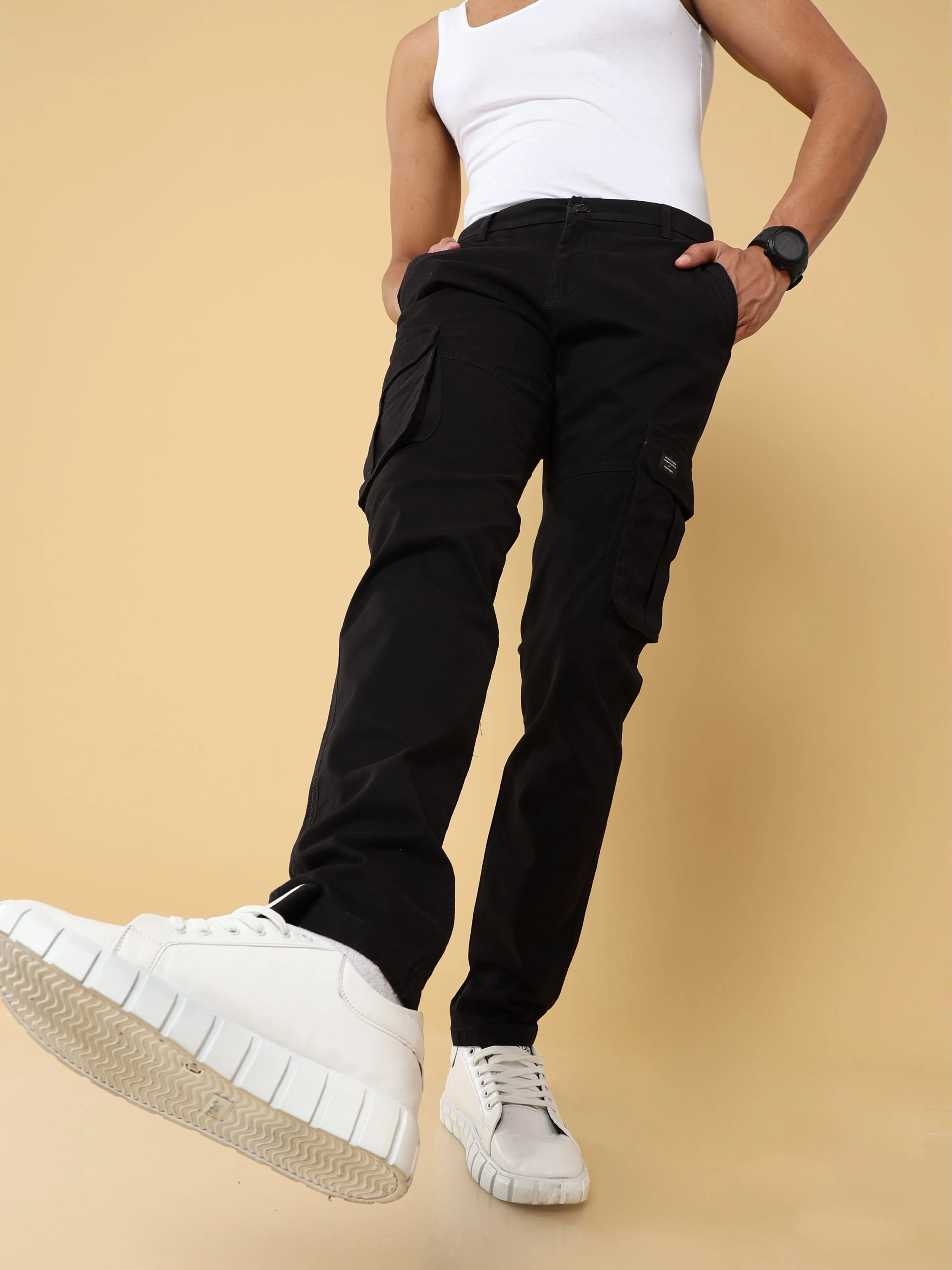 Premium Black Cargo Pant