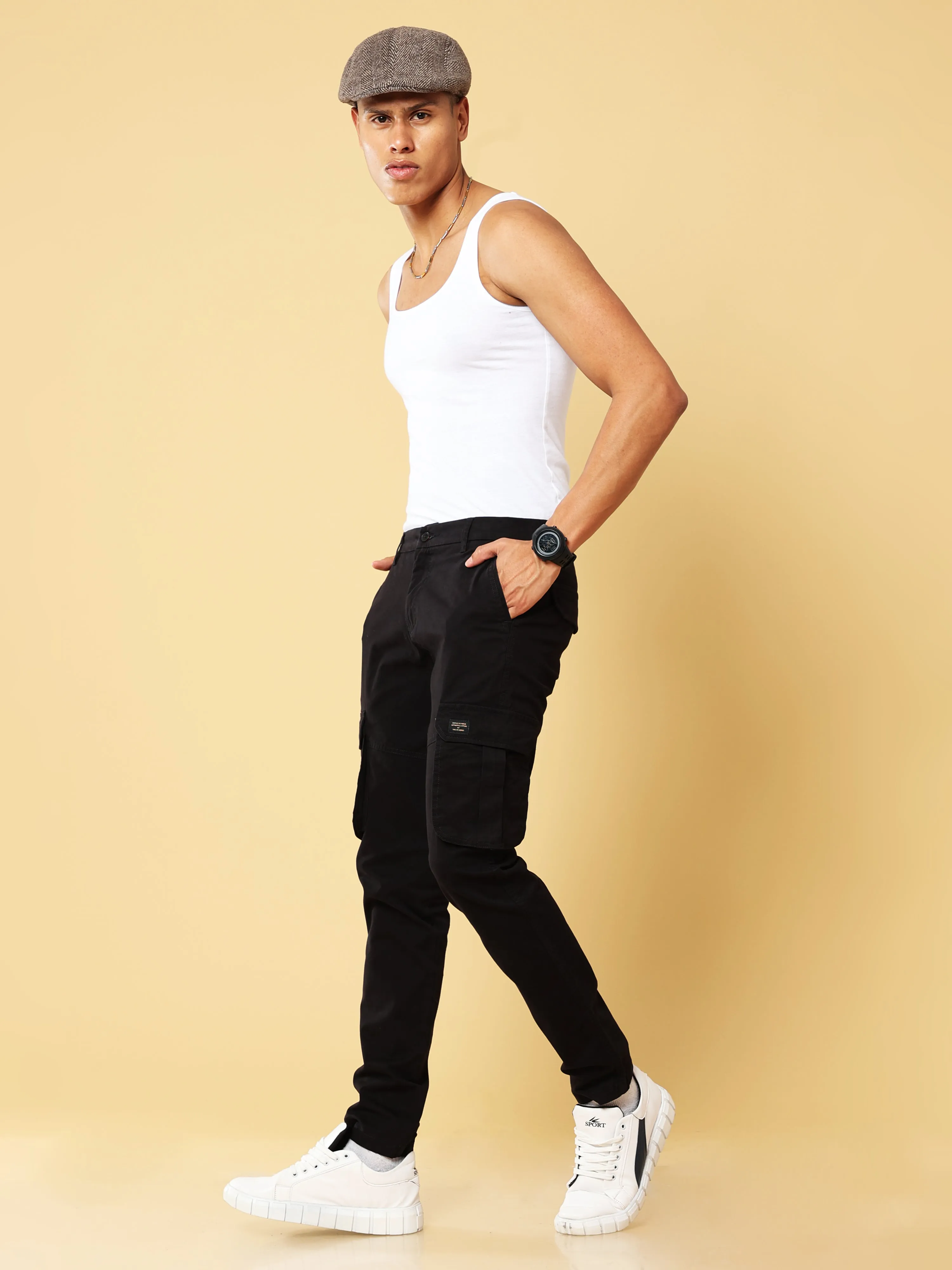 Premium Black Cargo Pant