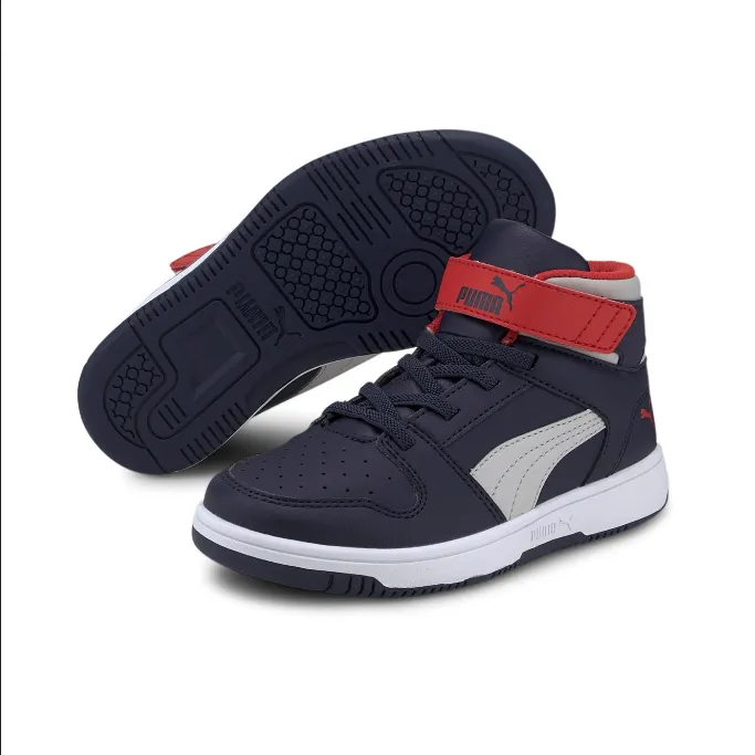 Puma scarpa sneakers da ragazzo Rebound Layup 370488 11 blu grigio rosso