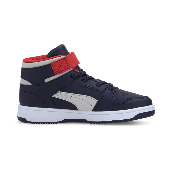 Puma scarpa sneakers da ragazzo Rebound Layup 370488 11 blu grigio rosso