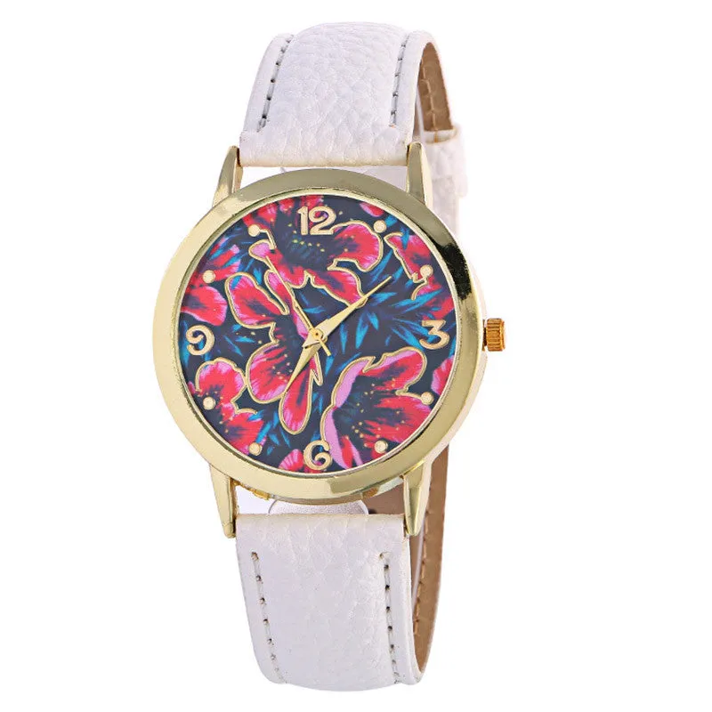 Quartz Watch Clock Leather Brand